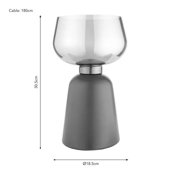 Touch Dimmable Table Lamp - Green, Glass