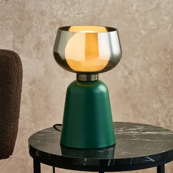 Touch Dimmable Table Lamp - Green, Glass image