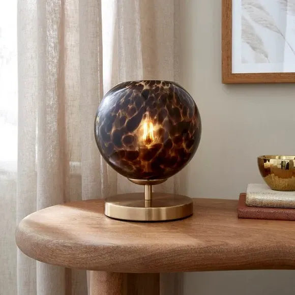 Touch Table Lamp - Brown, Glass