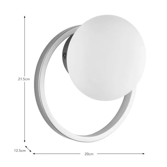 Wall Light with Glass Shade - Gold, Metal
