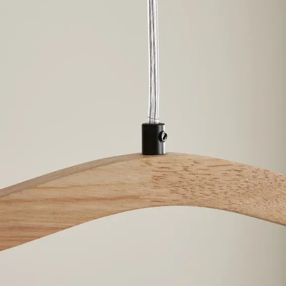 Wave LED Ceiling Light Adjustable - Brown, Wood