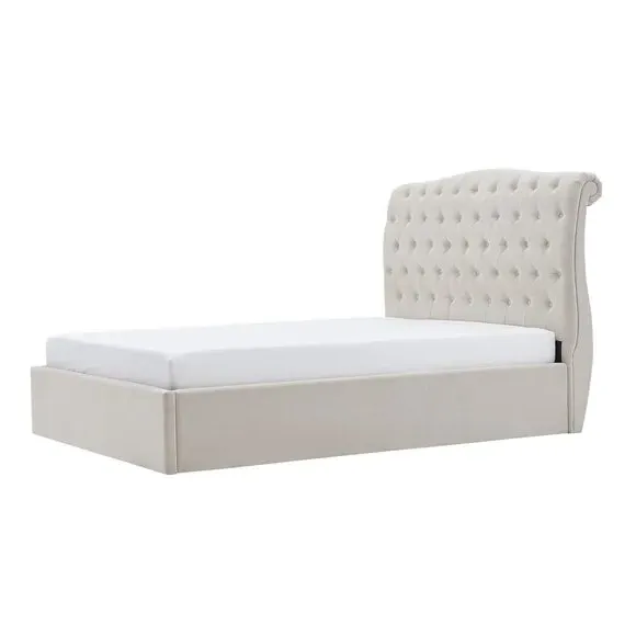 Ottoman Bed Frame with Storage - Natural, Velvet