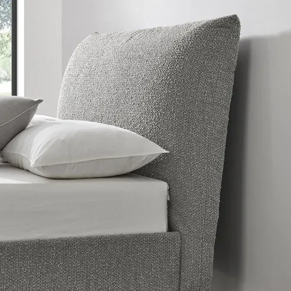 Pillow Back Bed Frame - Grey, Boucle