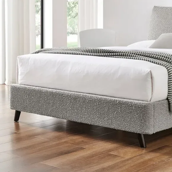Pillow Back Bed Frame - Grey, Boucle