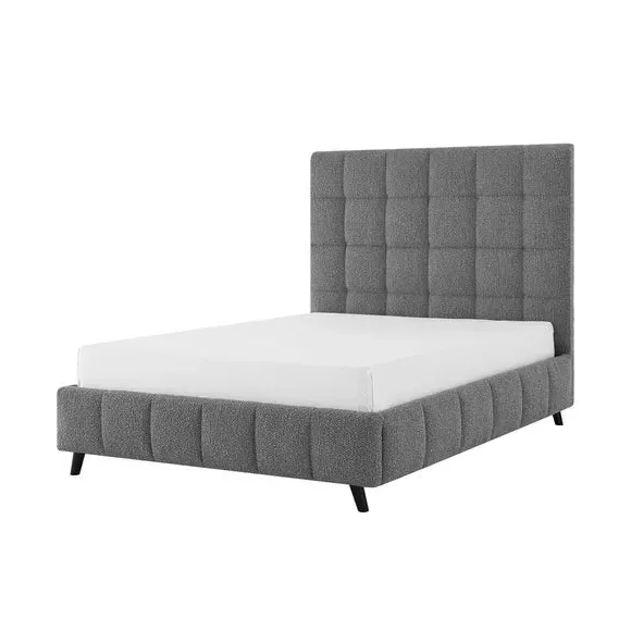 Upholstered Bed Frame - Grey, Boucle