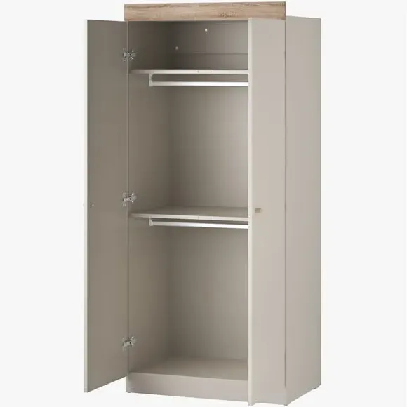 3-Drawer Chest & Wardrobe Set - Cashmere, Oak