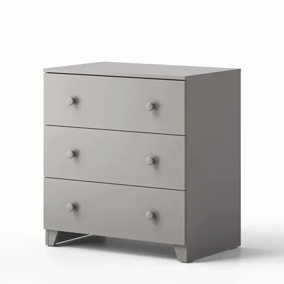 3-Drawer Chest & Wardrobe Set - Grey