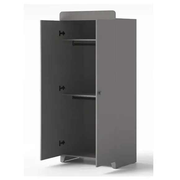 3-Drawer Chest & Wardrobe Set - Grey