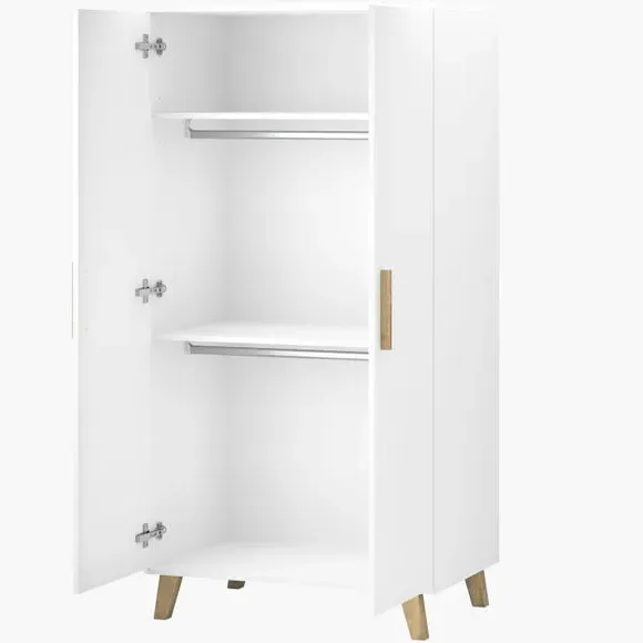 3-Drawer Chest & Wardrobe Set - White