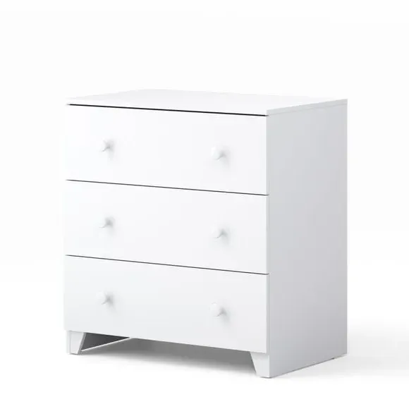 3-Drawer Chest & Wardrobe Set - White