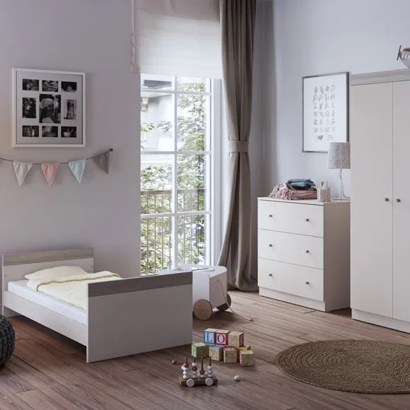 3-Piece Nursery Set with Convertible Cot - Cashmere