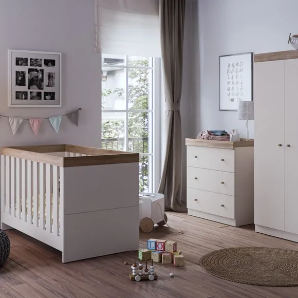 3-Piece Nursery Set with Convertible Cot - Cashmere