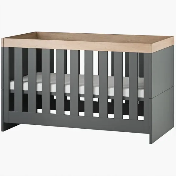 3-Piece Nursery Set with Convertible Cot - Grey