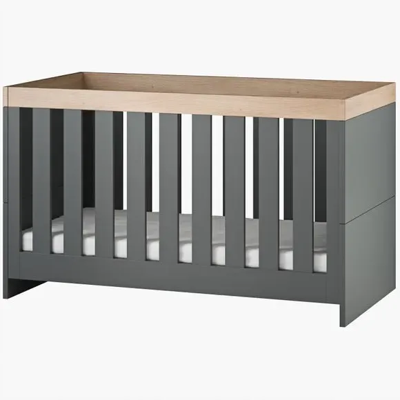 3-Piece Nursery Set with Convertible Cot - Grey