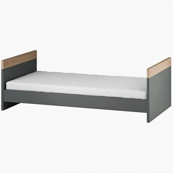 3-Piece Nursery Set with Convertible Cot - Grey