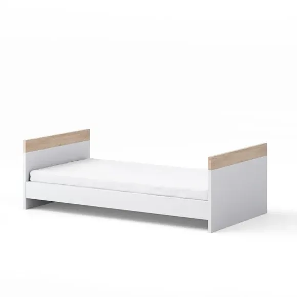 3-Piece Nursery Set with Convertible Cot - White