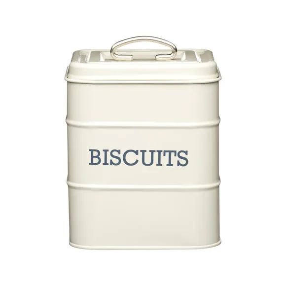 Biscuit Storage Tin - Cream, Steel