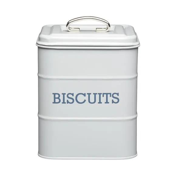 Biscuit Storage Tin - Grey, Steel