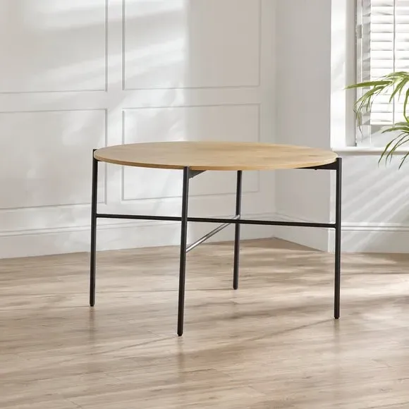 4-Seater Round Dining Table - Oak