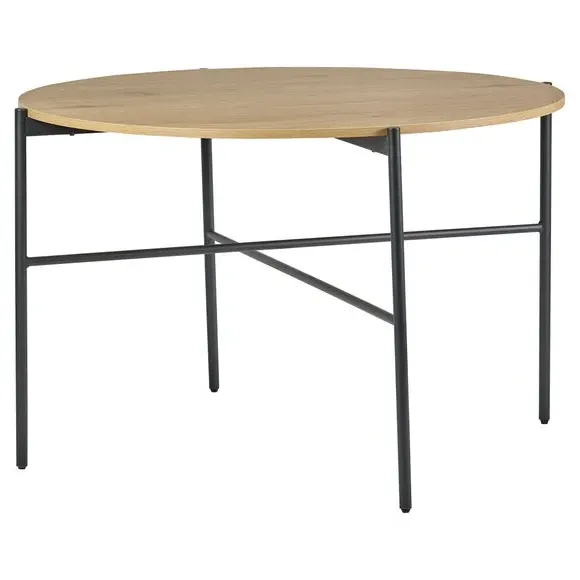 4-Seater Round Dining Table - Oak