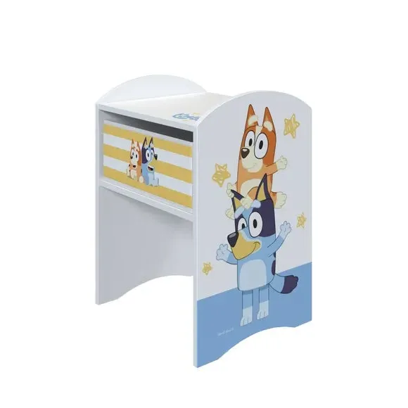 Bedside Table with Drawer - White, Wood
