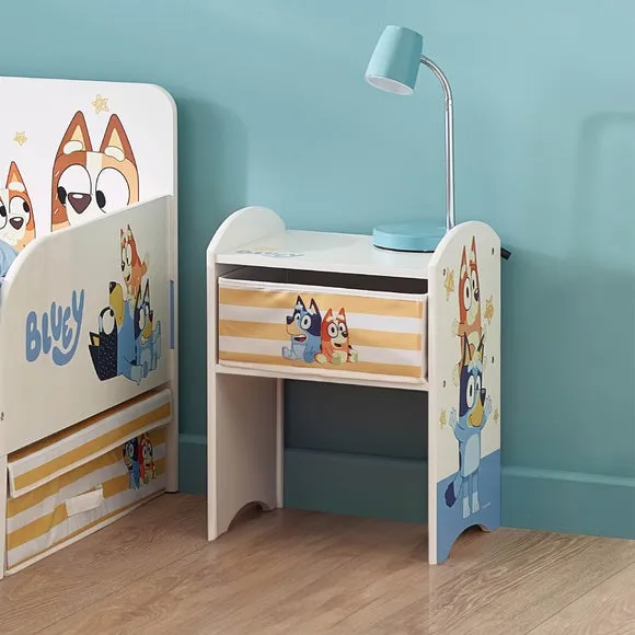 Bedside Table with Drawer - White, Wood image