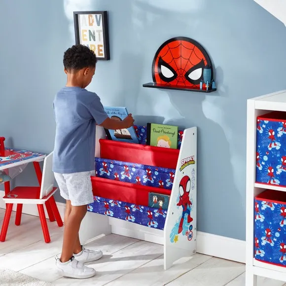 Front-Facing Bookcase with Character Design - White