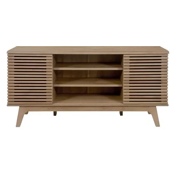Large Sideboard with Slatted Doors - Oak