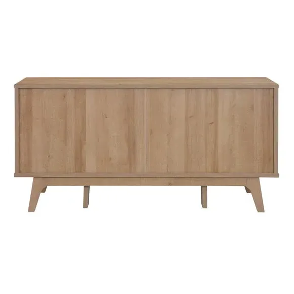 Large Sideboard with Slatted Doors - Oak