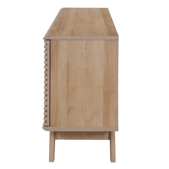 Large Sideboard with Slatted Doors - Oak