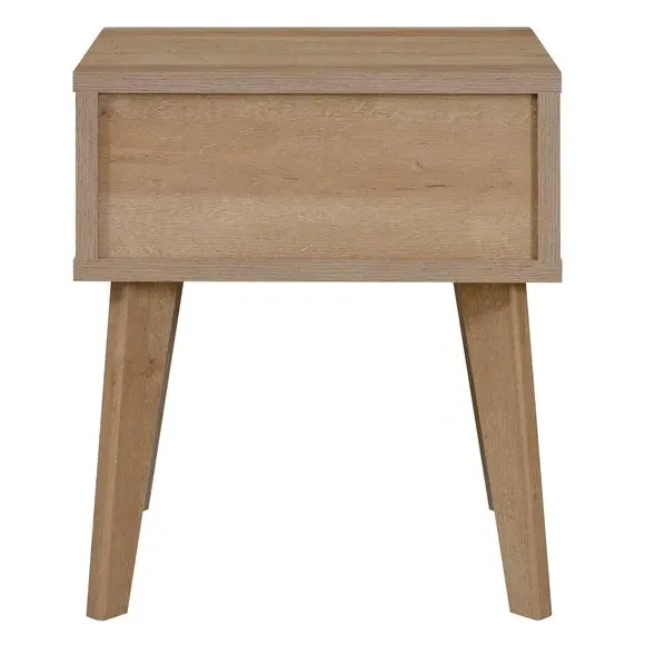 Side Table with Drawer - Oak, Wood
