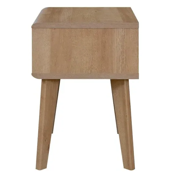 Side Table with Drawer - Oak, Wood