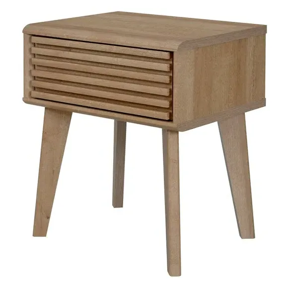 Side Table with Drawer - Oak, Wood
