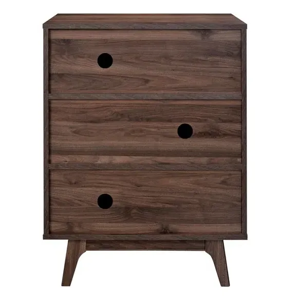 Tall Cabinet with Slatted Doors - Walnut