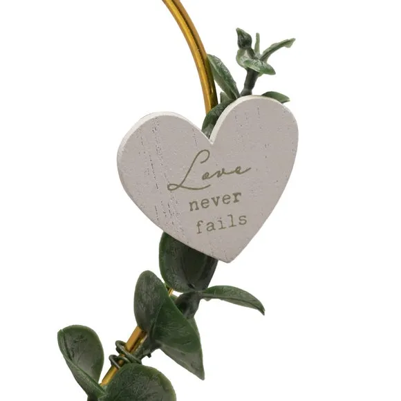 Heart Hanging Ornament - Green, Wood