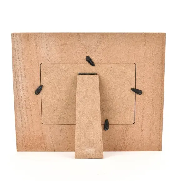 Photo Frame with Text - White, Wood
