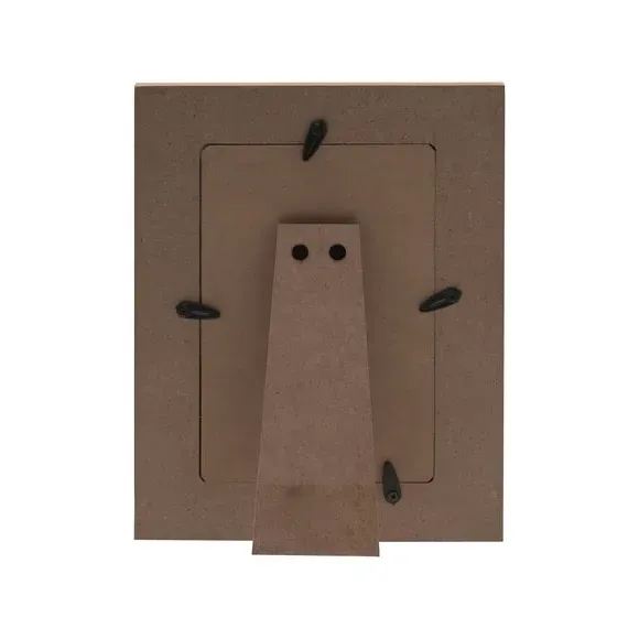 Portrait Photo Frame with Heart - Brown, Wood