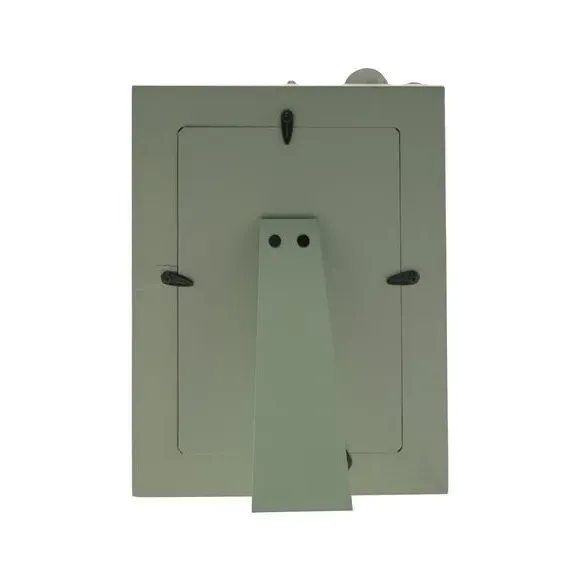 Portrait Photo Frame with Heart - Green, Wood