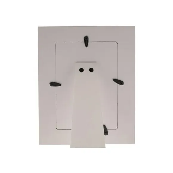 Portrait Photo Frame with Heart - White, Wood