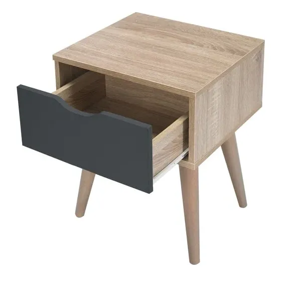 1 Drawer Bedside Table - Oak, Wood
