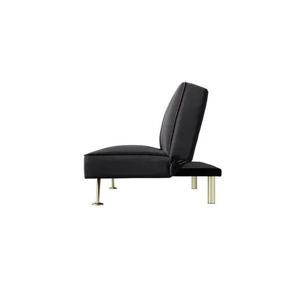 2-Seater Sofa Bed Click Clack - Black, Velvet