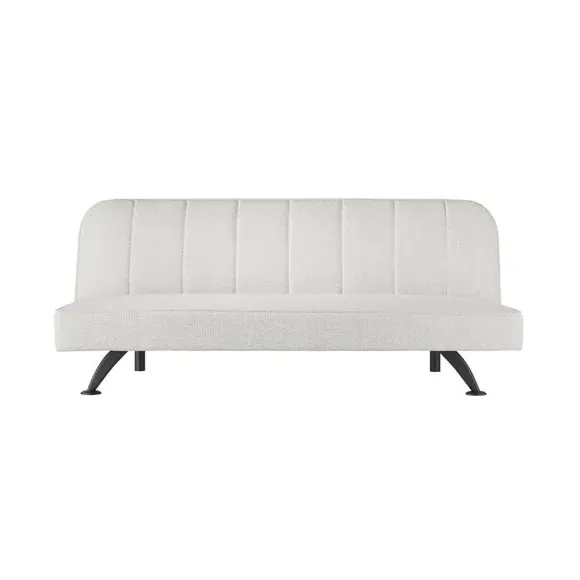 2-Seater Sofa Bed Click Clack - Ivory, Boucle