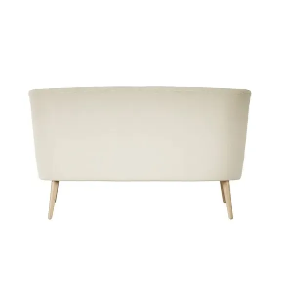 2-Seater Sofa with Buttoned Back - Sand, Fabric