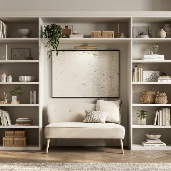 2-Seater Sofa with Buttoned Back - Sand, Fabric