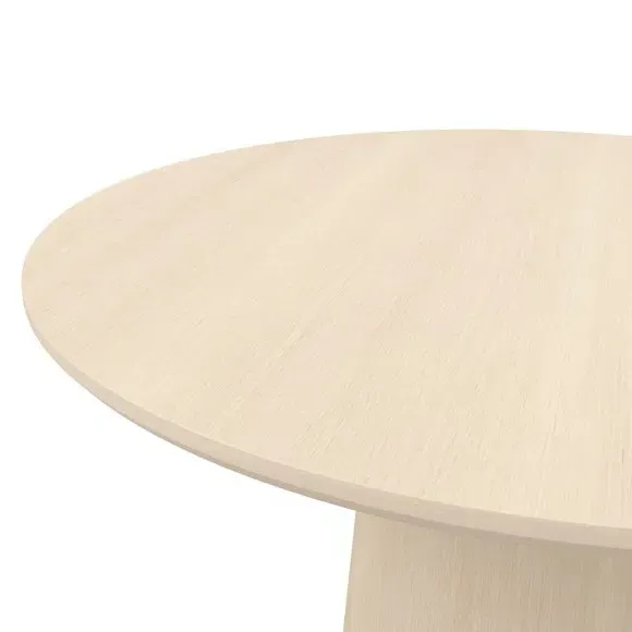 4-Seater Dining Table Conical Design - Natural Wood