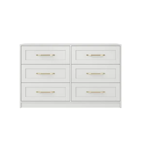 6-Drawer Chest Shaker Style - White
