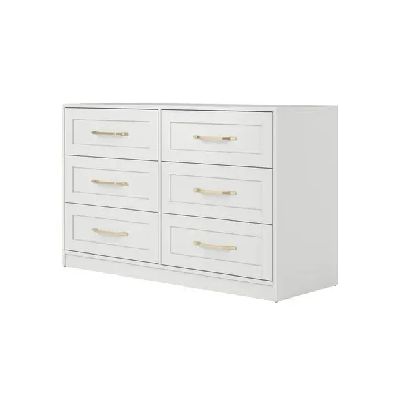 6-Drawer Chest Shaker Style - White