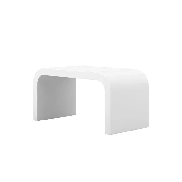 Arched Coffee Table - White, Wood Veneer