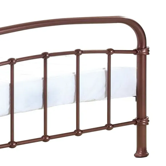 Bed Frame with Sprung Slats - Copper, Metal