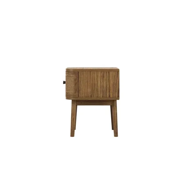 Bedside Table with Drawer - Smoke, Wood